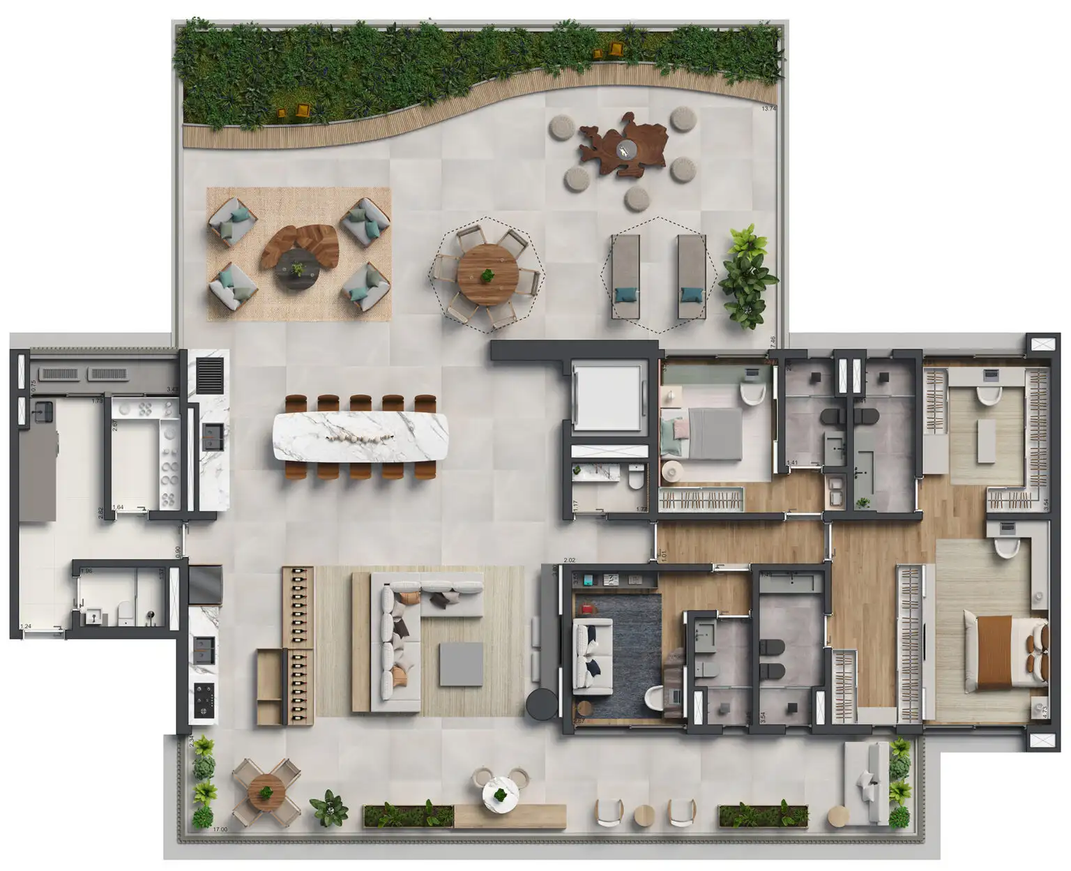 Tamanho de apartamento