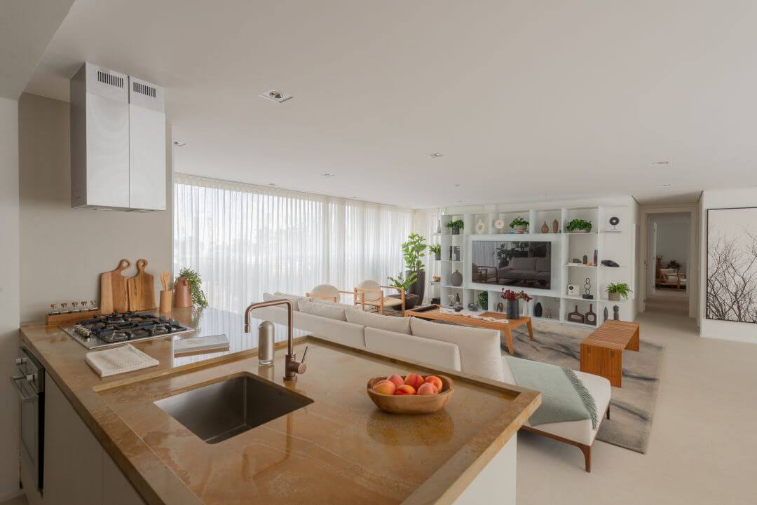 cozinha integrada com sala